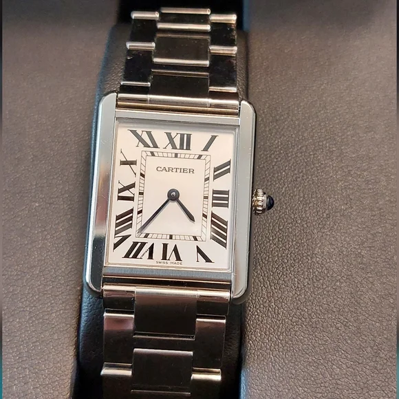 Cartier Tank Solo Large Stainless Steel Watch - Picture 2 of 10